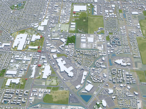 Lafayette city Indiana USA 50km Modèle 3D