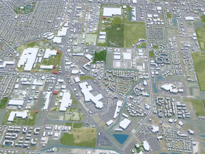 Lafayette city Indiana USA 50km 3D Model