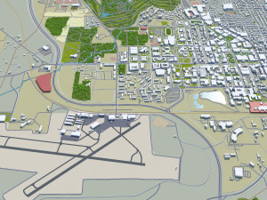 Lafayette city Indiana USA 50km Modèle 3D