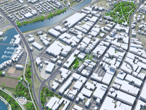 Launceston Tasmania city Australia 30km 3D Model