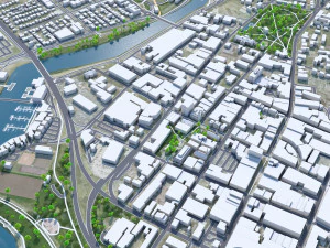 Launceston Tasmania city Australia 30km 3D Model