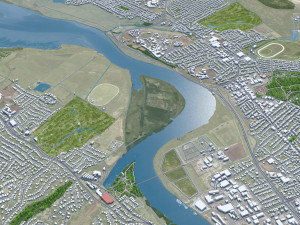 Launceston Tasmania city Australia 30km 3D Model