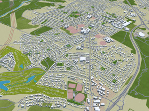 Launceston Tasmania city Australia 30km 3D Model