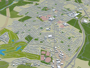 Launceston Tasmania city Australia 30km 3D Model