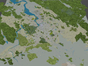 Launceston Tasmania city Australia 30km 3D Model
