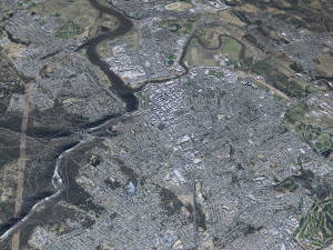 Launceston Tasmania city Australia 30km 3D Model