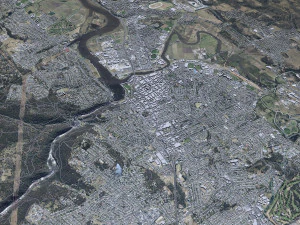 Launceston Tasmania city Australia 30km 3D Model
