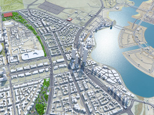 Lusail city Qatar 20km 3D Model