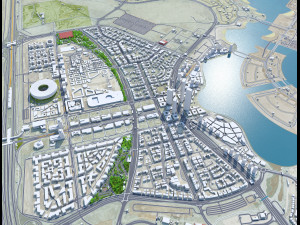 Lusail city Qatar 20km Model 3D