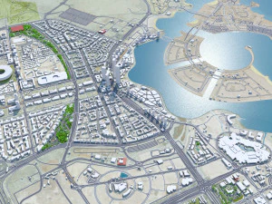 Lusail city Qatar 20km 3D Model