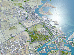 Lusail city Qatar 20km Model 3D