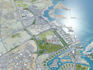 Lusail city Qatar 20km 3D Model