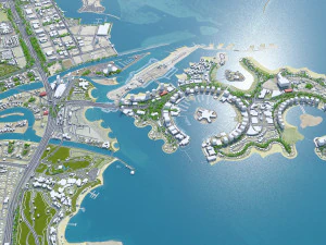 Lusail city Qatar 20km 3D Model