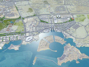 Lusail city Qatar 20km 3D Model
