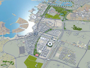 Lusail city Qatar 20km 3D Model