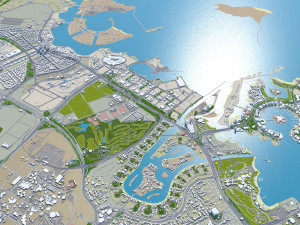 Lusail city Qatar 20km Model 3D