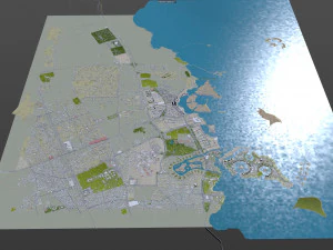 Lusail city Qatar 20km 3D Model