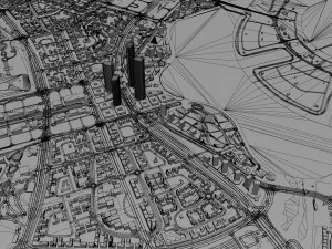 Lusail city Qatar 20km 3D Model