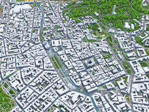 Lviv city Ukraine 50km 3D Model