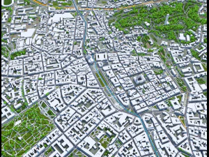 Lviv city Ukraine 50km 3D Model