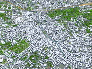 Lviv city Ukraine 50km 3D Model