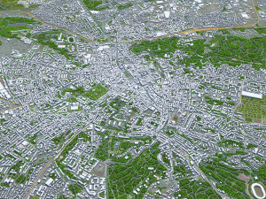 Lviv city Ukraine 50km 3D Model