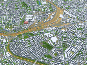 Lviv city Ukraine 50km 3D Model