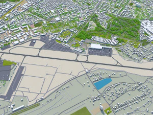 Lviv city Ukraine 50km 3D Model