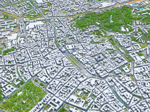 Lviv city Ukraine 50km 3D Model