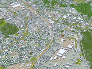 Lviv city Ukraine 50km 3D Model