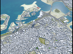 Manama city Bahrain 30km 3D मॉडल