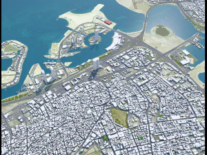 Manama city Bahrain 30km 3D Model
