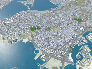 Manama city Bahrain 30km 3D Model