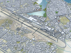 Manama city Bahrain 30km 3D मॉडल