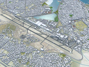 Manama city Bahrain 30km 3D Model