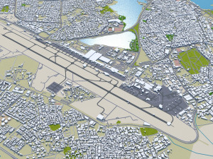 Manama city Bahrain 30km 3D मॉडल