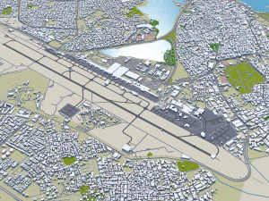 Manama city Bahrain 30km 3D Model