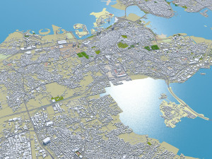 Manama city Bahrain 30km 3D मॉडल