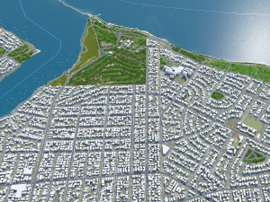Melville city Australia 15km 3D Model