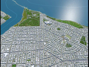 Melville city Australia 15km 3D Model