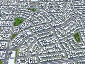 Melville city Australia 15km 3D Model