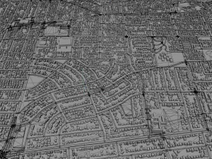 Melville city Australia 15km 3D Model