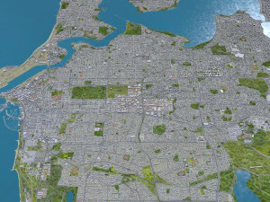 Melville city Australia 15km 3D Model