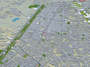 Merida city Yucatan 30km 3D Model