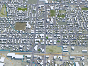 Meridian city Idaho USA 30km 3D Model