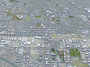 Meridian city Idaho USA 30km 3D Model