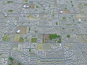 Meridian city Idaho USA 30km 3D Model