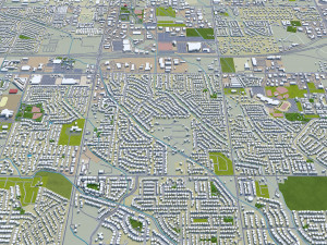 Meridian city Idaho USA 30km 3D Model