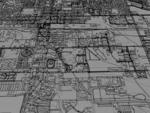 Meridian city Idaho USA 30km 3D Model