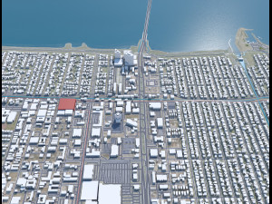 Metairie city Louisiana USA 30km Model 3D